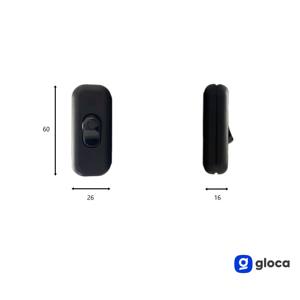 Gloca Juego de 5 interruptores de cable de encendido/apagado termoplásticos negros de 250V Interruptores de botón pulsador de computadora de 12V - Product Image 3