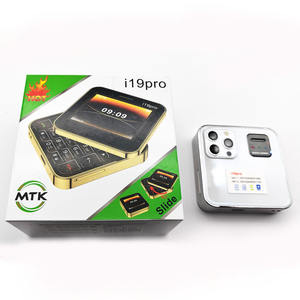 Téléphone portable rotatif I19 Pro à vente chaude, écran carré de 2,4 pouces, déverrouillé, bouton, 2 cartes SIM en veille, musique, lampe torche, type-C, mini téléphone portable rotatif - Product Image 6