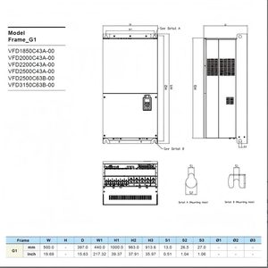 VFD750C43A-00 75KW 100HP 460VAC 150A 3เฟส C2000 VFD + ความถี่ซีรีส์ - Product Image 5