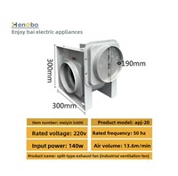 Ventilateur centrifuge de ventilation d'échappement à faible bruit, faible consommation d'énergie, haute pression, anticorrosion, moteur AC, fonte