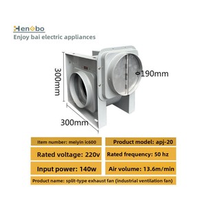 Ventilador Centrífugo de Conducto de Hierro Fundido con Motor AC, Bajo Ruido, Bajo Consumo de Energía, Alta Presión y Anticorrosión - Product Image 3