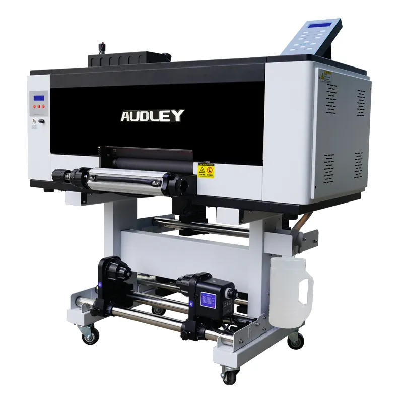 AUDLEY 30cm ROLL ke ROLL UV DTF printer dengan laminator dengan tiga Epson i1600-U1 kepala
