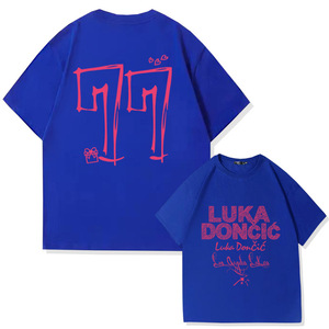 <span class=keywords><strong>T</strong></span>-<span class=keywords><strong>shirt</strong></span> d'é<span class=keywords><strong>t</strong></span>é ample à manches courtes pour hommes, 100% coton, motif lettres, style sportif, taille 77, <span class=keywords><strong>Lakers</strong></span> Don c I Csize - Product Image 4