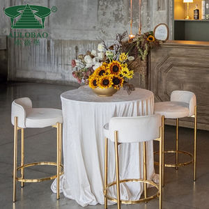 Taburete moderno de Bar de cóctel dorado para uso en exteriores y sala de estar de hotel-Muebles comerciales - Product Image 2