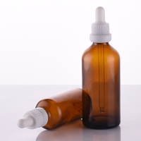 5ml 10ml 15ml 20ml 30ml 50ml 100ml Bernsteinfarbene Grüne Mattierte Schraubverschluss-Kosmetikflasche mit Pipette für Öl und Serum