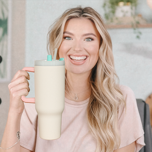 Everich Terlaris Gelas Kopi Tumbler Stainless Steel Dinding Ganda 40oz Gaya Modern Terisolasi untuk Perjalanan dengan Tutup dan Pegangan - Product Image 5