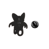 Badge en métal thème horreur, motif chauve-souris mignonne avec gouttelettes de sang, épinglette en émail pour veste, chapeau, ornement de collection