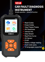 Escáner OBD2 V318 con Pantalla LCD, Herramienta de Diagnóstico de Automóviles Portátil