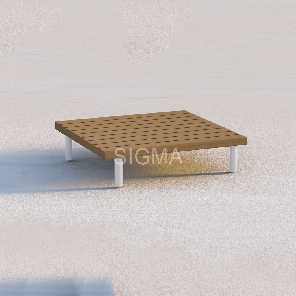 Leisure Style Square Coffee Table  Modern Outdoor Patio Side Stool Coffee Table