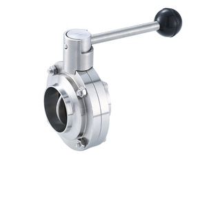 Vanne papillon D61X en acier inoxydable de qualité industrielle, soudée par bout à bout, à commande manuelle par tige de tirage, pour applications de régulation de débit d'eau en gros - Product Image 2
