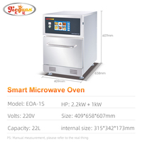 Oven Konveksi Turbo Cepat untuk Memasak di Meja Dapur, Oven Kecepatan Tinggi Komersial dengan Microwave dan Grill