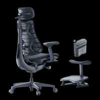 Libernovo Omni Chaise de bureau ergonomique de luxe moderne, pivotante, avec dossier haut, en maille, réglable, dynamique, pour la relaxation et l'étude, modèle Boss