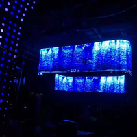 Panneau d'affichage à LED en verre super clair Affichage de signalisation LED transparent haute luminosité pour mur vidéo publicitaire dans le hall de l'ascenseur