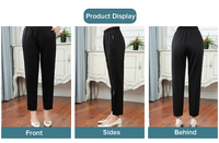 Pantalon de travail léger et respirant noir pour chef de cuisine, idéal pour les hôtels, restaurants, nettoyage et entretien ménager
