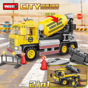 Building <b>Blocks</b> Cross-border Special Engineering City Builders Mixer Two-in-One DIY Toy <b>Plastic</b> ABS Small Particle Gifts - Product Image 5