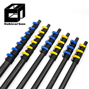 เสาคาร์บอนไฟเบอร์3K 10M 12M 14M 16M 18M 20M 25M 25M เสายืดหดได้ปรับได้ด้วยแคลมป์คาร์บอนน้ำหนักเบา - Product Image 4