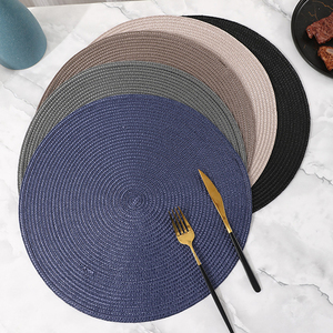 Scandinavian Style Round Woven Western Placemats Dining Table Heat Insulation Anti-scald Coffee <b>Cups</b> and Bowls <b>Mats</b> - Product Image 3