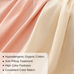 Groothandel Op Maat Gemaakte Kleur Biologisch Katoenen Gebreide Spannlaken 52x28 inch Zacht Ademend Universeel Neutraal Baby Elastisch Wieg Lakentje - Product Image 3