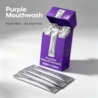 Bain de bouche portable en sachet individuel, sans alcool, menthe fraîche, jetable, pour l'hygiène bucco-dentaire