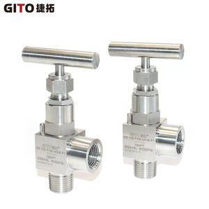 Vanne à aiguille manuelle à angle droit DN15 en acier inoxydable filetée pour le contrôle du gaz, de l'eau et de l'huile - Product Image 2