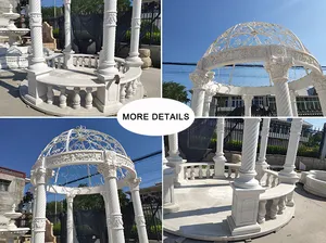 Novo design moderno escultura de coluna para jardim ao ar livre gazebo telhado de ferro pedra natural estátua de mulher pilar de mármore fabricantes