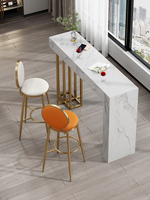 Comptoir de bar moderne en pierre de quartz, style luxe léger, minimaliste, haut de gamme, avec rangement, pour usage commercial et domestique, style italien