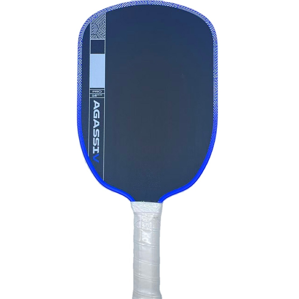 Blue Agassi Pro V 16mm/14mm Honeycomb Portable Pickleball Paddle Large Sweet Spot GEN5 TorayT700 Raw Carbon Fiber Surface USAPA