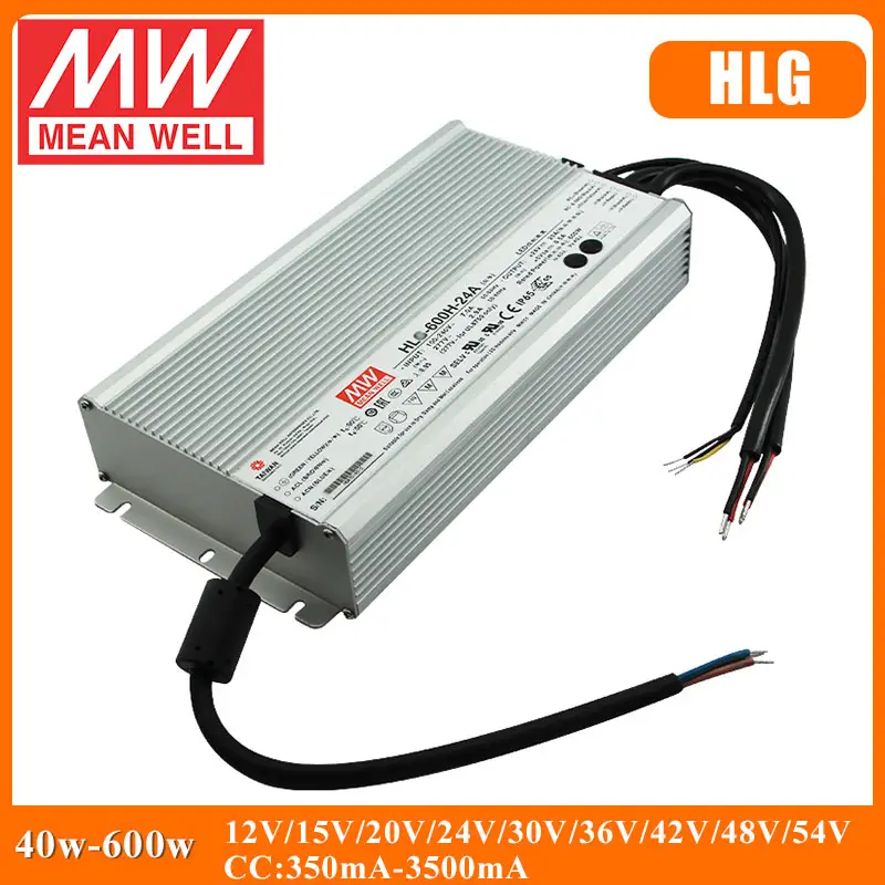 MEAN WELL LED電源40W50W 80W 100W 150W 240W 300w 400W 600W 12V 24VIP67防水LEDドライバー