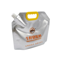 Speciaal gevormde beveiligde gravure bedrukte staande pouch zak met uitgietmondje, aluminiumfolie gelamineerd, vochtbestendig, voor vloeibare vruchten