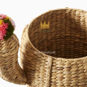 Cesto de Almacenamiento Moderno en Forma de Hongo de Jacinto de Agua, Organizador de Juguetes para Niños, para Dormitorio, Sala de Estar y Baño, de Vietnam - Product Image 4