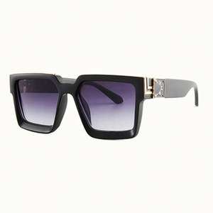 Vente flash - Lunettes de soleil personnalisées avec logo, verres plats dégradés, pour hommes et femmes, UV400, lunettes de soleil carrées surdimensionnées, 2021 - Product Image 5