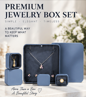 Boîte de rangement à bijoux bicolore, surface en cuir PU lisse, doublure en velours rose et bleu, pour fiançailles, anniversaire, cadeau de mariage