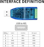 Konverter modul komunikasi USB ke RS485, adaptor Port seri dengan CIP CH340 untuk Windows 11 10 8 7 XP Mac OS