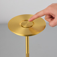 Lampe de table tactile en aluminium de style minimaliste moderne de haute qualité, lumière d'ambiance pour chambre à coucher, restaurant, camping en plein air - Batterie