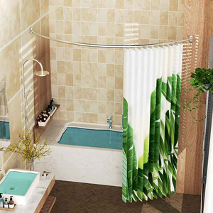<span class=keywords><strong>Tringle</strong></span> de <span class=keywords><strong>Douche</strong></span> Courbée Réglable, Barre de Tension en Acier Inoxydable pour Baignoire d'<span class=keywords><strong>Angle</strong></span> et Salle de Bain - Product Image 6
