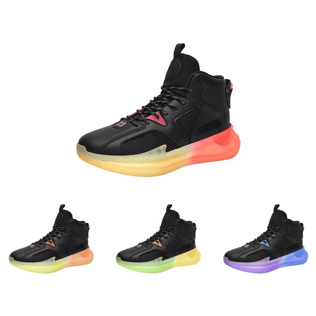 Men's New Style High Top Sports Basketball Sneakers Hot Selling Breathable Athletic Shoes for Summer Casual Use