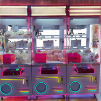 Funspace Machine à griffes pour peluches, machine à prix d'arcade à monnayeur, modèle OVNI à deux pattes, en métal et acrylique, 110/220V, résistant aux intempéries