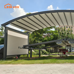 גלילה ממונעת נשלף שמש נשלפת גזה מרפסת חיצונית 4 מ 'פרגולה אלומיניום מודרני הזזה גוונים עבור מסעדות ברים - Product Image 3