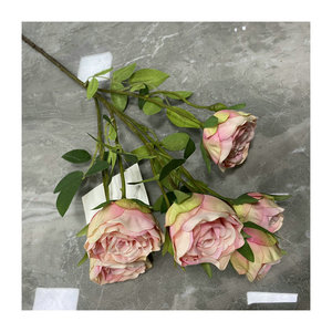 Dorota <b>Artificial</b> Rose Bouquet 6 <b>Heads</b> Multicolor Indoor Decorative <b>Flowers</b> Handmade <b>Flower</b> Arrangement - Product Image 5