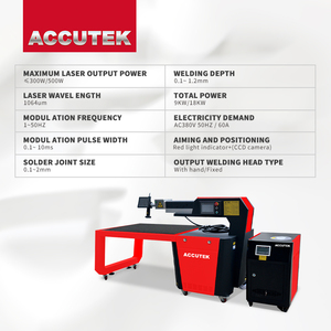 Accutek Hiệu Quả Cao <span class=keywords><strong>CNC</strong></span> Thư Vỏ Thợ Hàn 500W/300W Yag Máy Hàn Laser Cho Quảng Cáo Nhôm Logo - Product Image 3