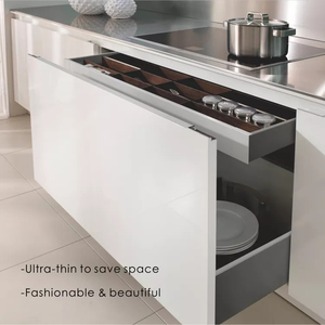 Modern Iron Zinc Plated Full Extension Telescopic Undermount Soft Close Drawer Slides for <b>Kitchen</b> & Home Use - Product Image 6