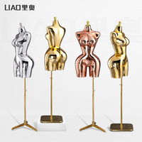Mannequin BBL Femme Grande Taille Corps Courbe Chrome Buste Demi-Corps Hanches Généreuses Style Brésilien