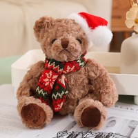 Teddybär Plüschtier mit Weihnachtsschal, Festtagsgeschenk