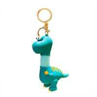 Creatieve Cartoon Pvc Sleutelhanger Kinderen Stretching Nek Dinosaurus Ontwerp Karabijnhaak Sleutelhanger In Rubber Materiaal Cadeau Idee
