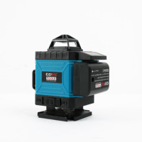 Niveau laser 4D à faisceau vert à nivellement manuel à 360 degrés, instrument de mesure industriel/bricolage, batterie au lithium Cisivis Bw-fk, 1 an