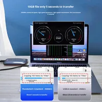 Kabel Thunderbolt Pengisian Daya Super Cepat dan Kabel Tipe C ke Tipe C Pengisian Cepat 100w 1 Meter, Kabel Data 40gbps untuk Laptop