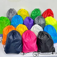 Sac à cordon en tissu Nylon 210D imprimé personnalisé avec Logo