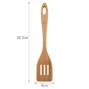 Бамбуковый набор OEM изготовленный на заказ логотип повара набор посуды и столовых приборов деревянный шпатель для дома и аксессуары для кухонных инструментов посуда