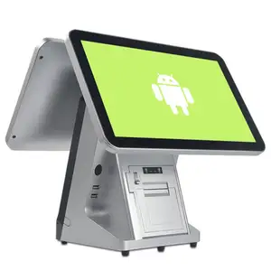 Wholesale Supplier 15 Inch Windows Dual Cash Register AIO Pos Machine For Supermarket