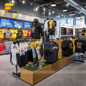 Dispositivi di esposizione di abbigliamento in metallo personalizzati alla moda negozio di abbigliamento sportivo mobili per negozi di abbigliamento al dettaglio - Product Image 2